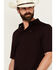 Image #2 - Cinch Men's ARENAFLEX® Solid Short Sleeve Performance Polo, Purple, hi-res