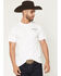 Image #2 - Cowboy Hardware Men's Mess With The Bull Short Sleeve Graphic T-Shirt, White, hi-res