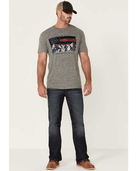 Image #2 - Flag & Anthem Men's Gray Flag Short Sleeve Graphic T-Shirt, Grey, hi-res