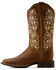 Image #4 - Ariat Women's Round Up Holly Performance Western Boots - Broad Square Toe, Brown, hi-res