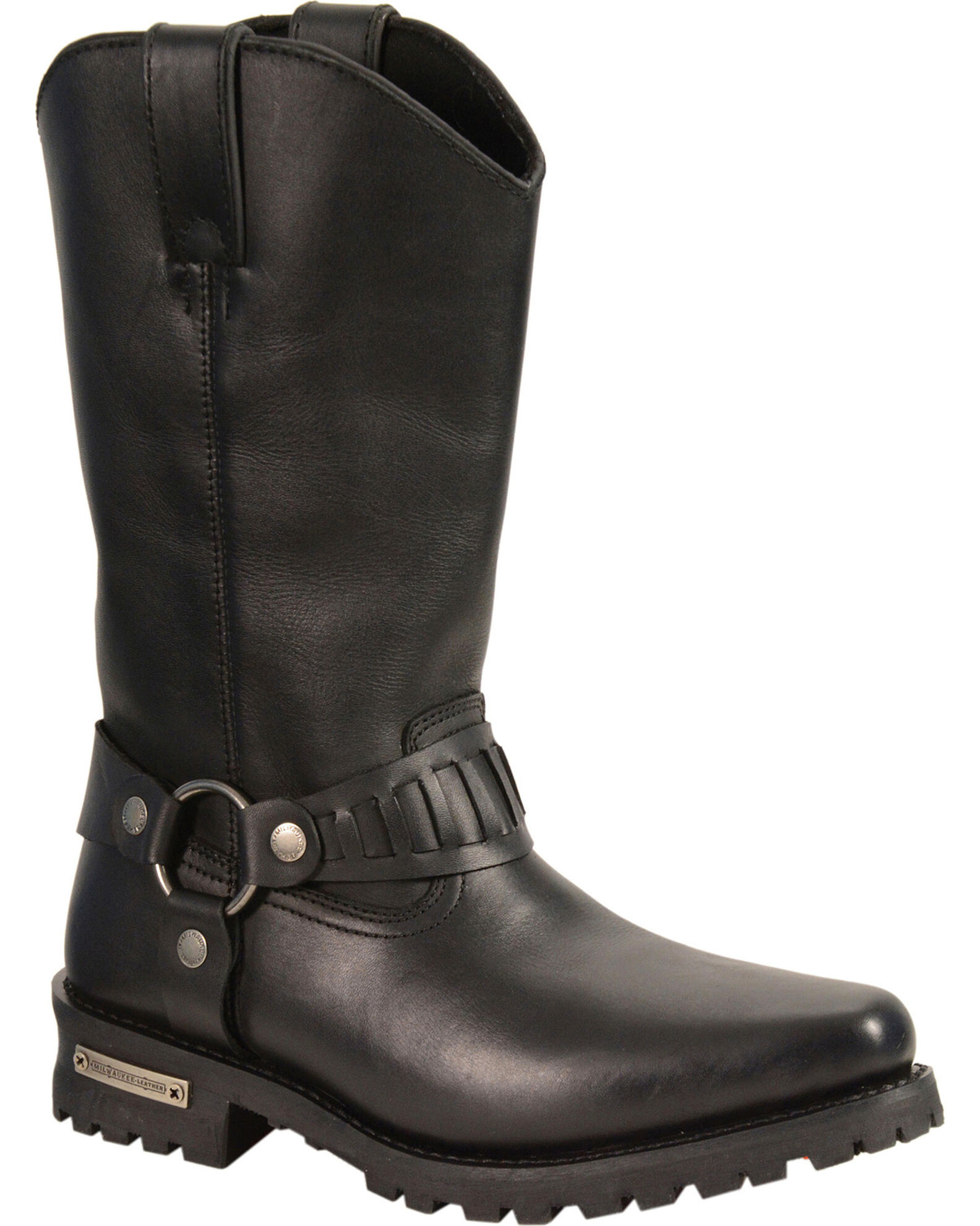 Milwaukee Leather Men s 11 Western Style Harness Boots Square Toe Boot Barn