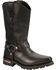 Milwaukee Leather Men's 11" Western Style Harness Boots - Square Toe, Black, hi-res