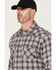 Image #2 - Ariat Men's FR Plaid Print Long Sleeve Snap Flannel Work Shirt, Grey, hi-res