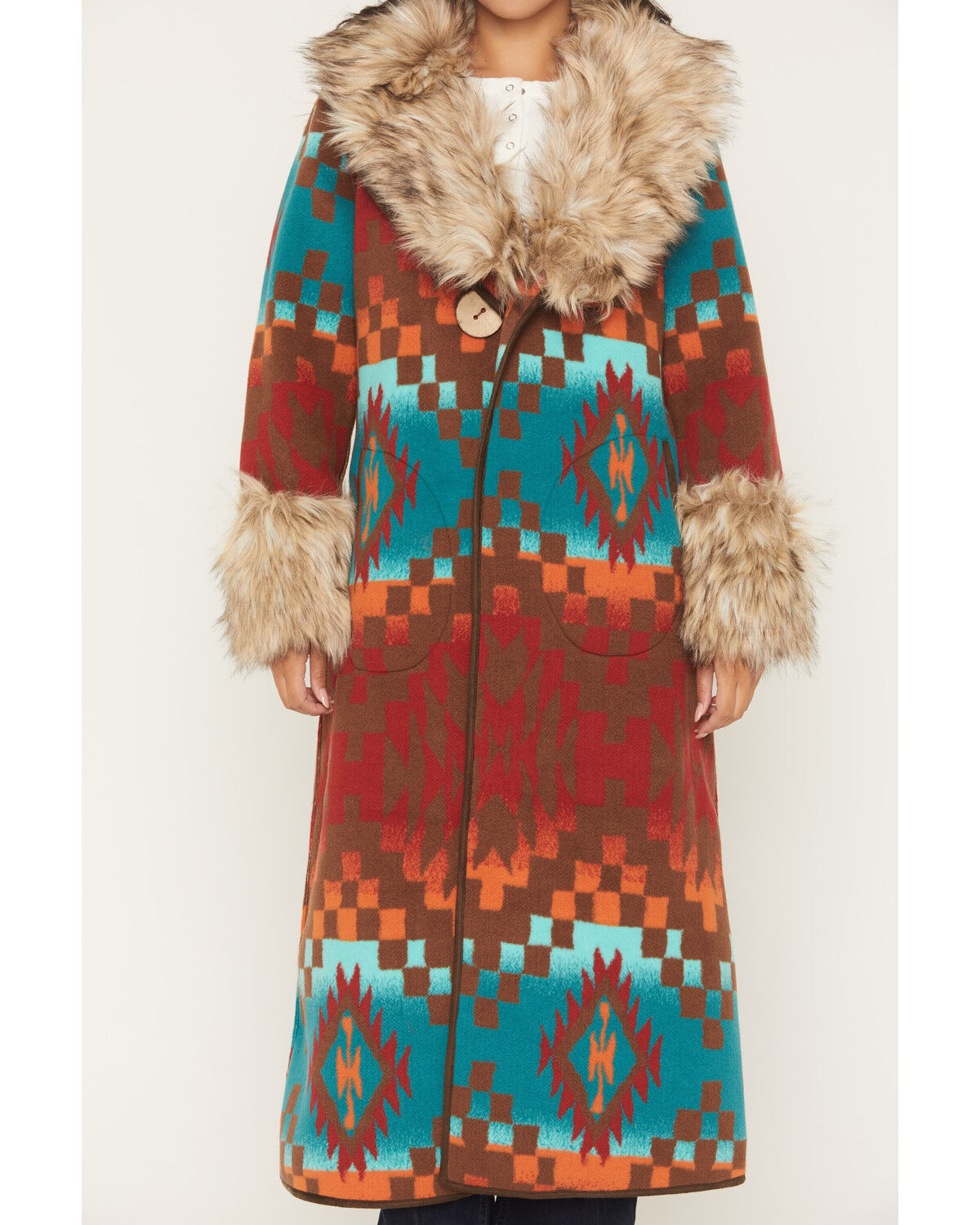 Image #3 - Tasha Polizzi Women's Casey Southwestern Print Blanket Coat, Multi, hi-res