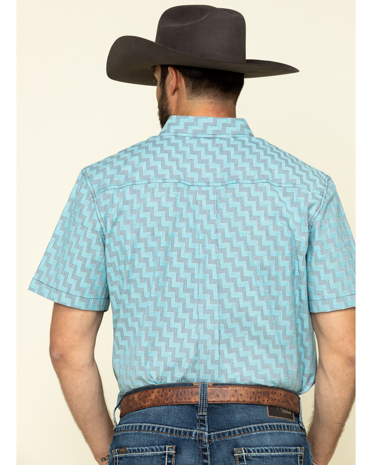 Image #2 - Cody James Core Men's Rodeo Clown Geo Print Short Sleeve Western Shirt, , hi-res