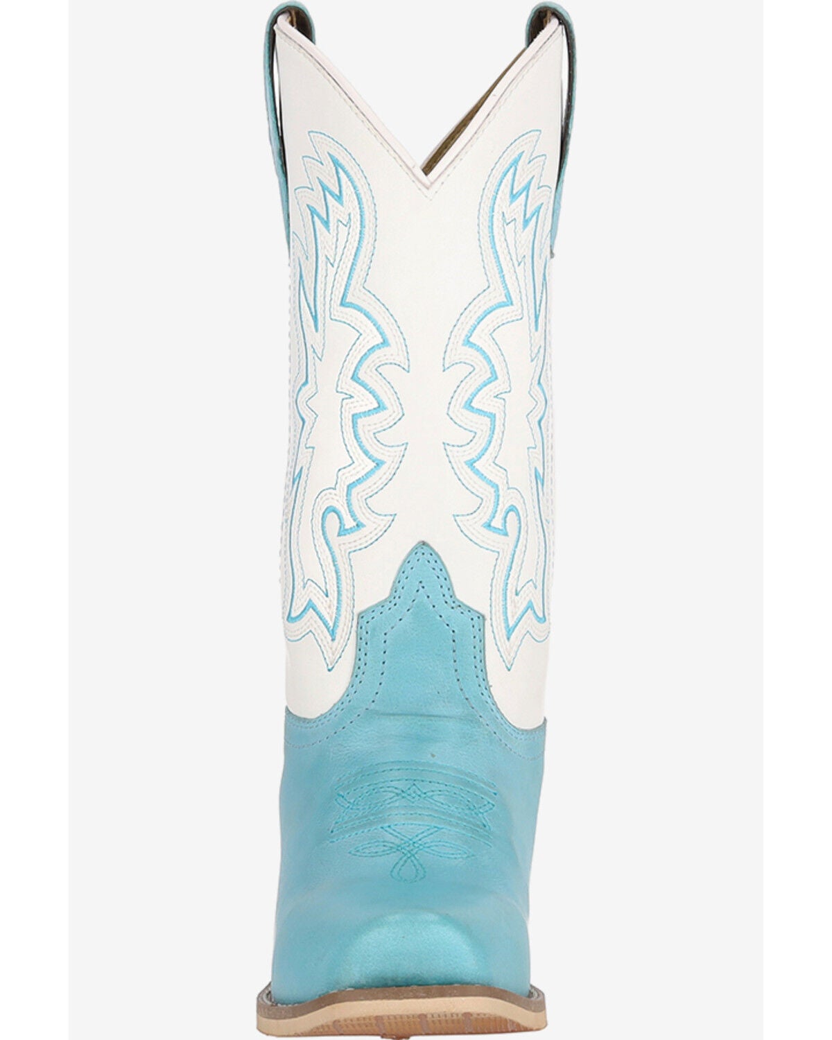 Image #3 - Smoky Mountain Little Girls' Wichita Western Boots - Square Toe, White, hi-res