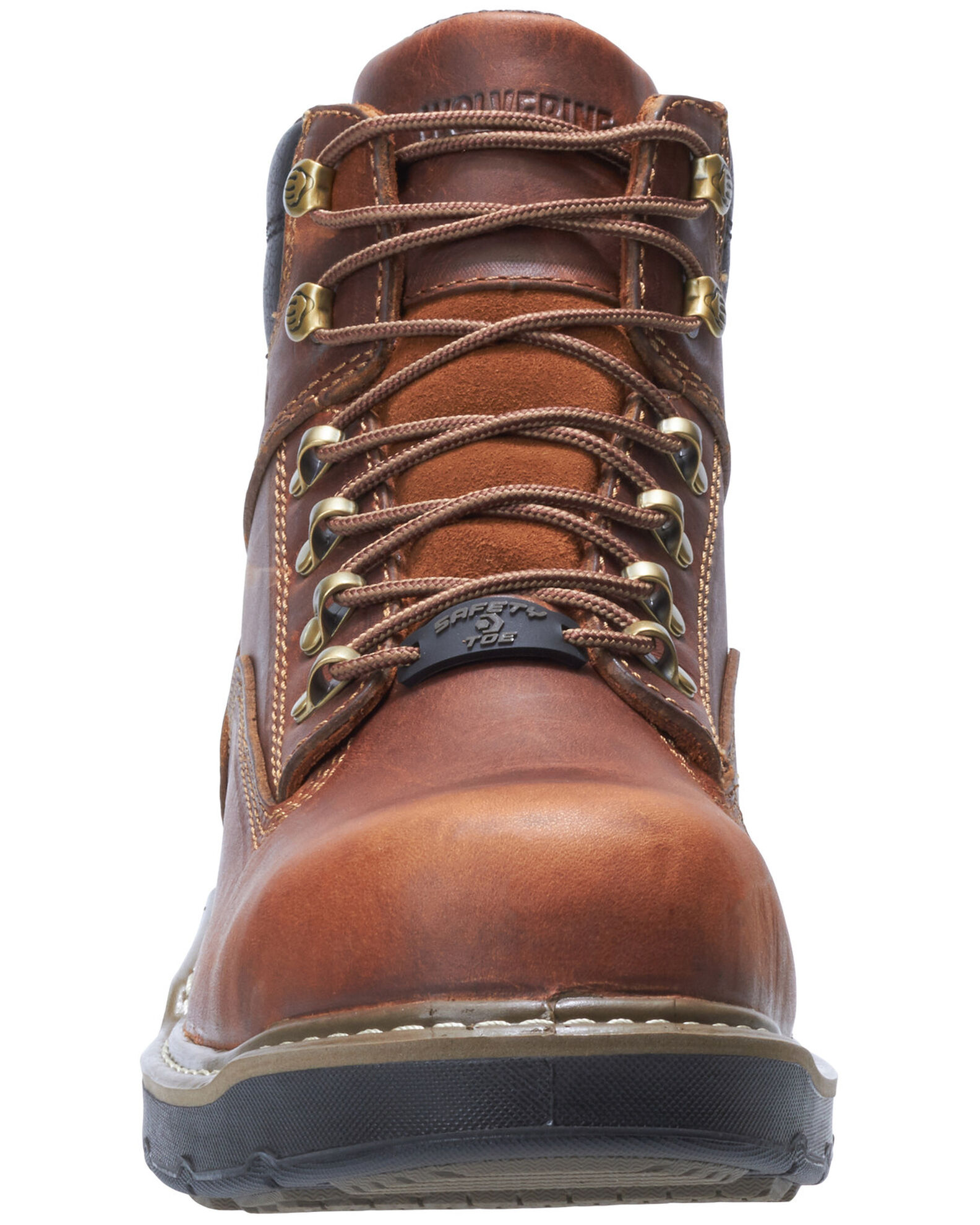 Image #5 - Wolverine Men's Raider II Work Boots - Soft Toe, Brown, hi-res