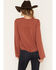 Image #4 - Lovestitch Women's Long Sleeve Lace Trim Top, Dusty Rose, hi-res