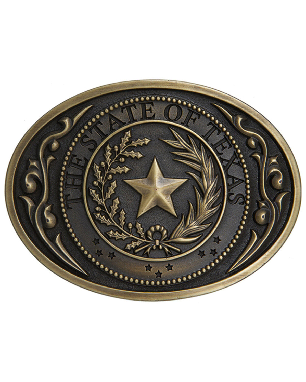 Image #1 - Cody James Men's The State Of Texas Seal Buckle, Bronze, hi-res