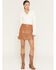 Image #1 - Idyllwind Women's Irene Fringe Faux Leather Skirt, Caramel, hi-res
