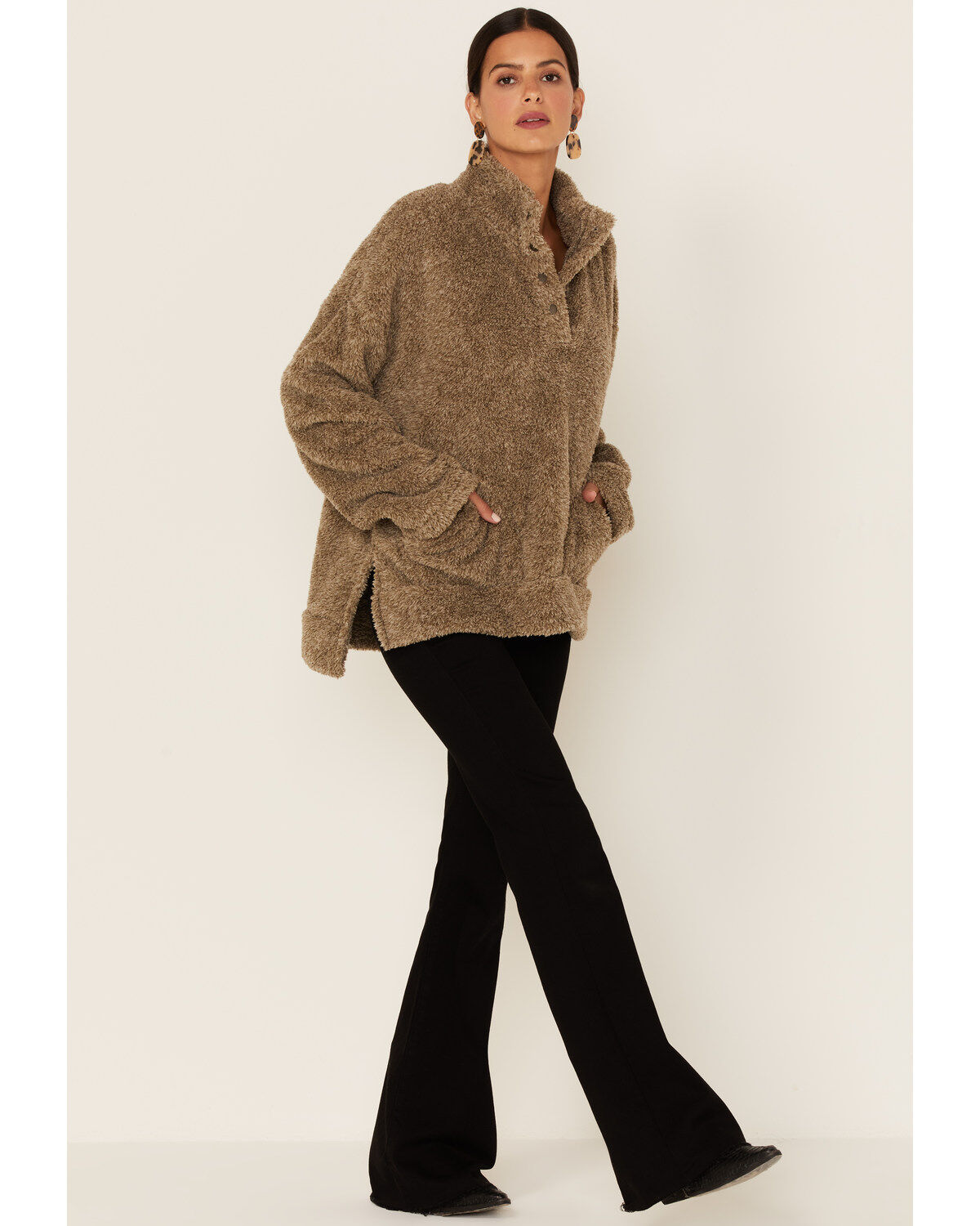 fuzzy pullover sweater