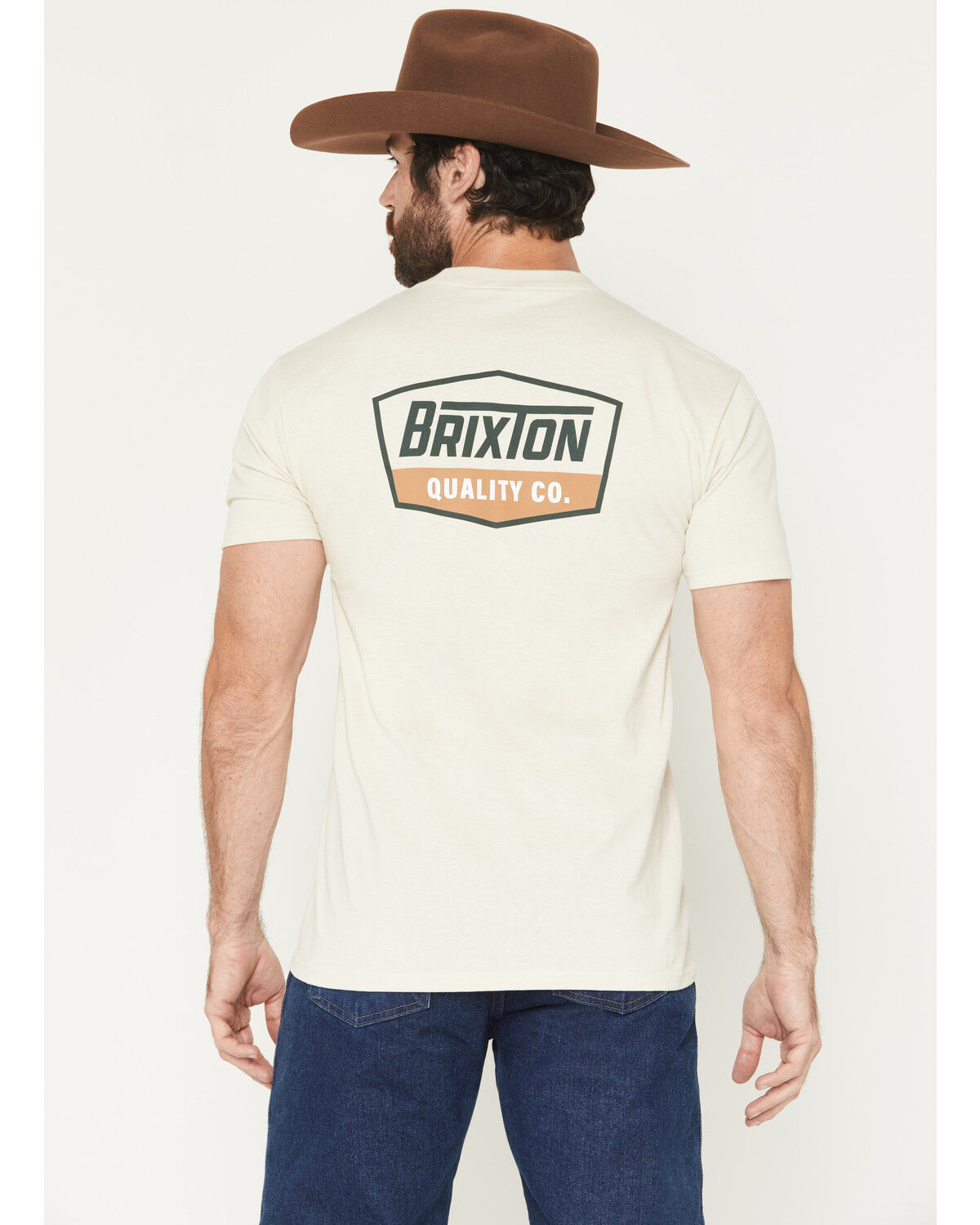 Image #1 - Brixton Men's Regal Logo Short Sleeve Graphic T-Shirt, Sand, hi-res