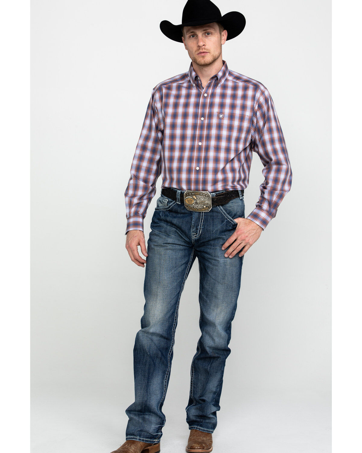 Ariat® Men's Wrinkle Free Valero Long Sleeve Button Shirt 10028073 