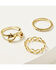 Image #3 - Shyanne Women's Cross Bow Ring Set - 5 Piece, Gold, hi-res