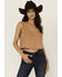 Image #1 - Cleo + Wolf Women's Brighton Cropped Pintuck Tank, Light Orange, hi-res