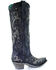 Image #7 - Corral Women's Tall Studded Overlay & Crystals Western Boots - Snip Toe, , hi-res