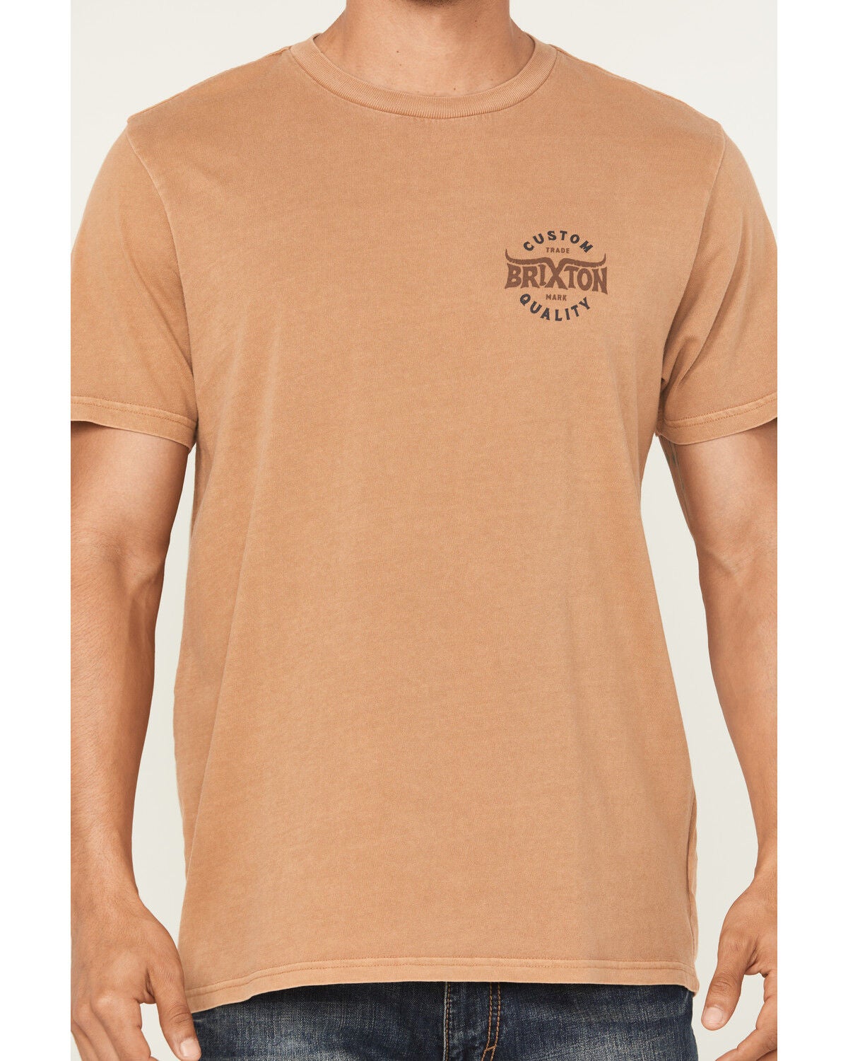 Brixton Men's Gibson Logo Short Sleeve Graphic T-Shirt, Rust Copper, hi-res