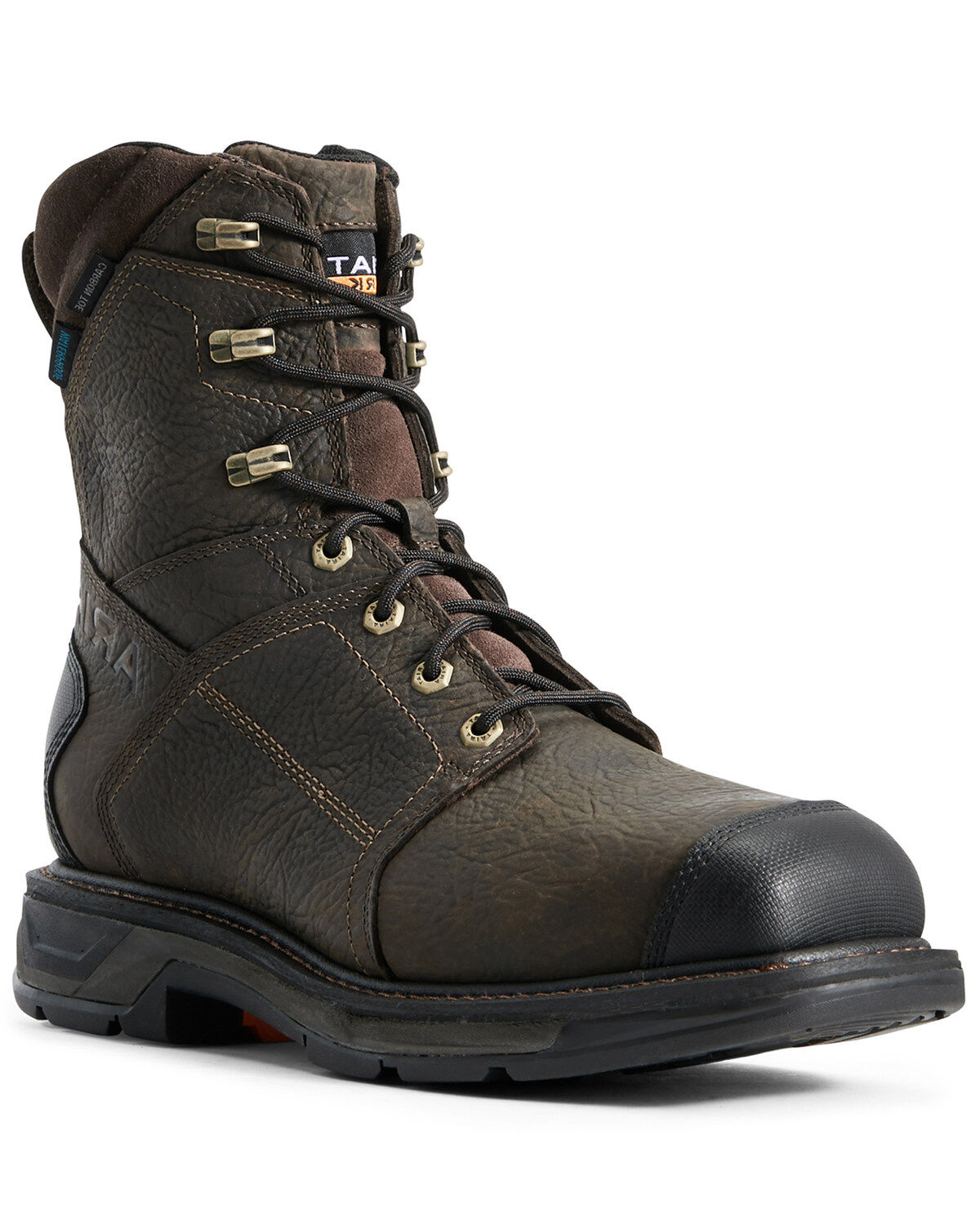 black zip up work boots