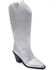 Image #1 - DanielXDiamond Women's North Jewel Cave Tall Western Boots - Snip Toe, Silver, hi-res