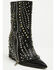 Image #1 - Azalea Wang Women's Hematine Studded Fashion Boots - Snip Toe, Black, hi-res