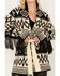 Powder River Outfitters Women's Southwestern Knit Fringe Cardigan, Black/white, hi-res