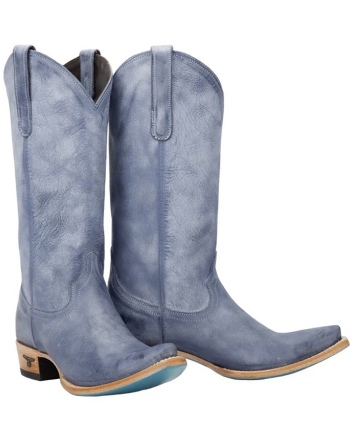 Lane Women's Emma Jane Tall Western Boots - Snip Toe, Blue, hi-res