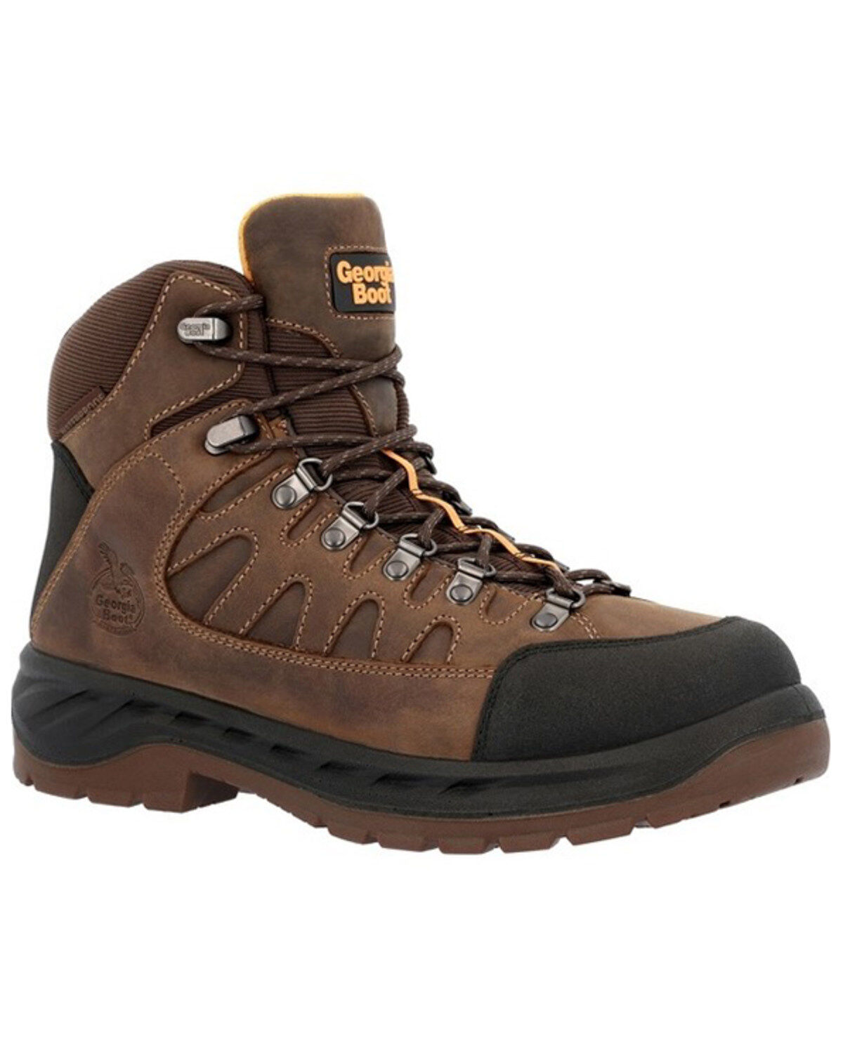 Image #1 - Georgia Boot Men's OT Waterproof Lace-Up Hiking Work Boots - Soft Toe, Brown, hi-res