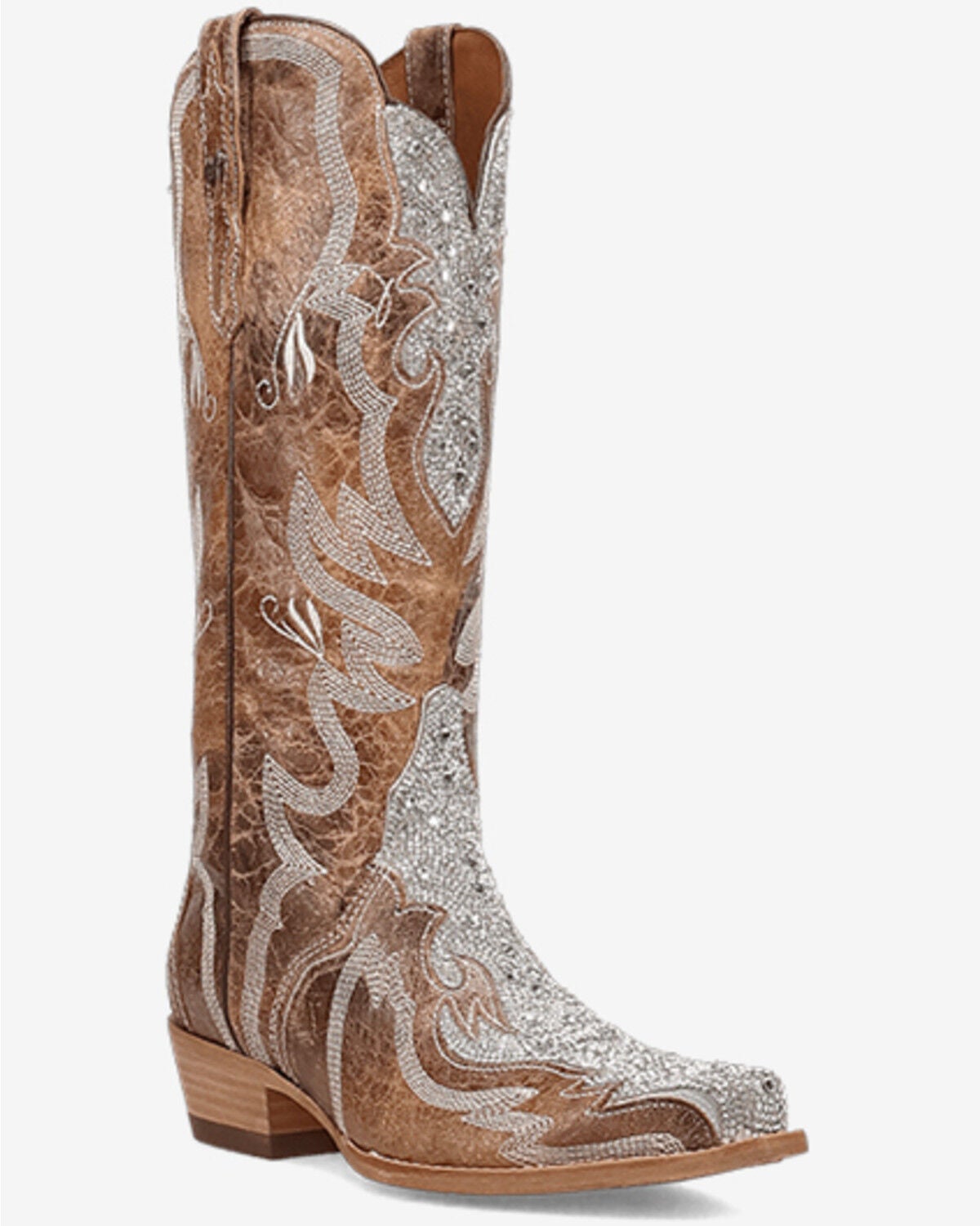 Dan Post Women's Glam Queen Western Boots - Snip Toe, Tan, hi-res