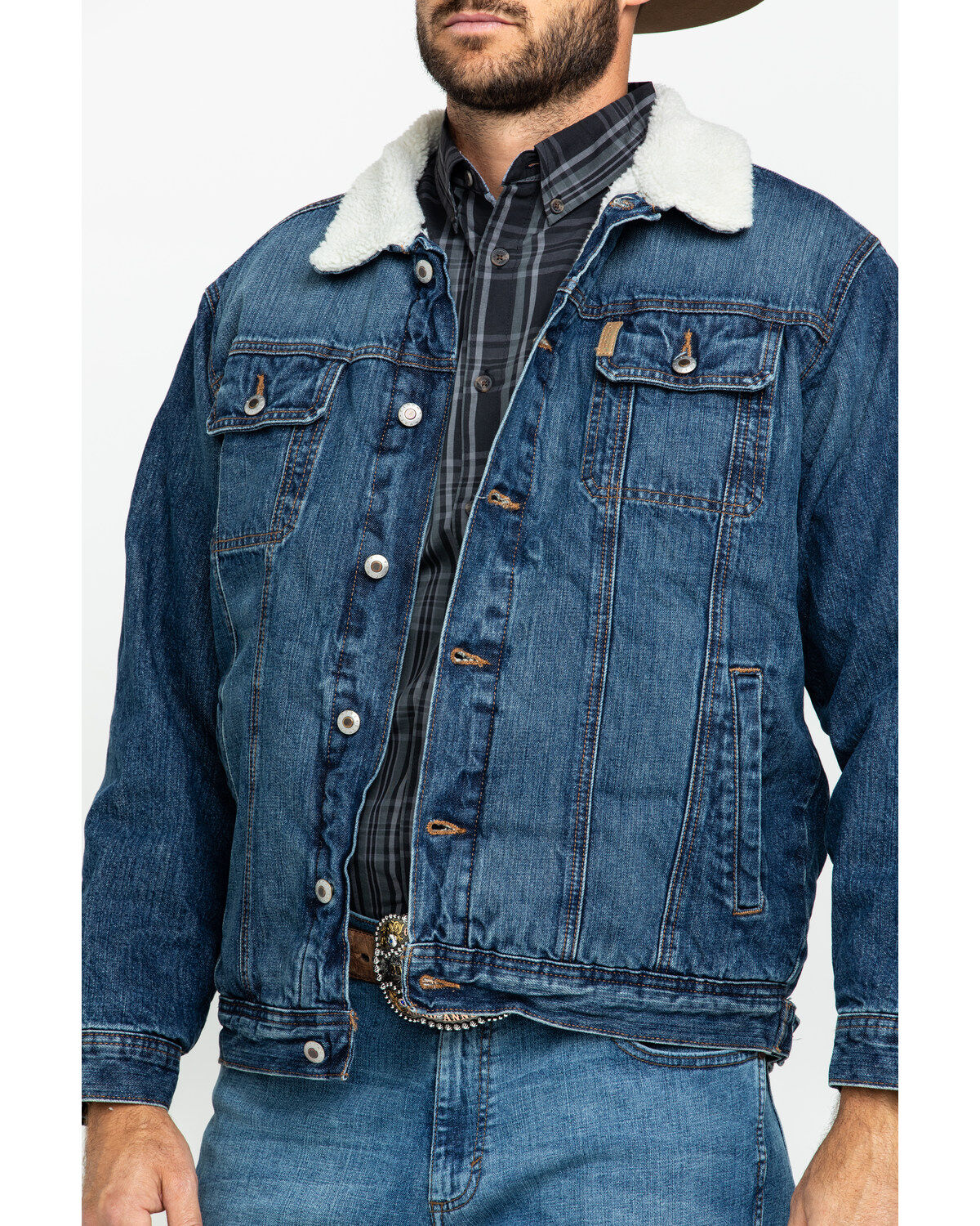 cinch sherpa lined denim jacket