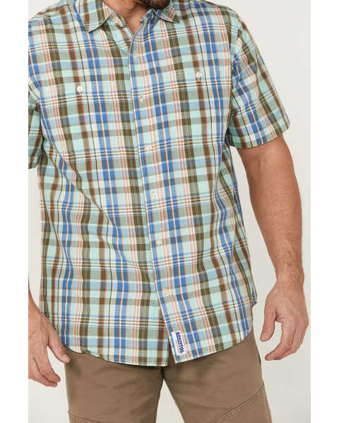 Resistol Men's Pierson Large Plaid Short Sleeve Button Down Western Shirt , Multi, hi-res