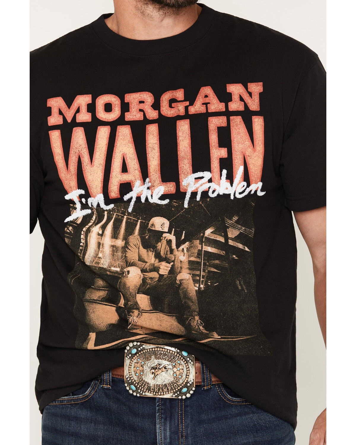 Image #3 - Morgan Wallen Men's Front Hit Short Sleeve Graphic T-Shirt, Black, hi-res