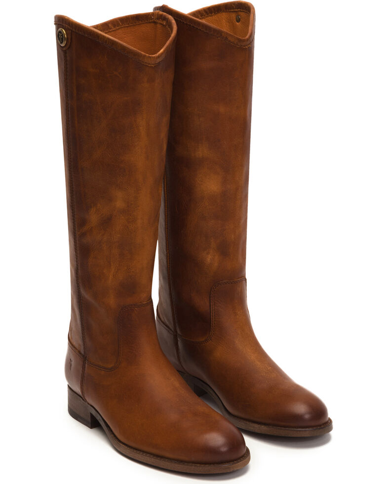 Frye Women's Cognac Melissa Button 2 Tall Boots - Round Toe | Boot Barn