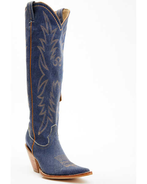 Idyllwind Women's Gwennie Denim Tall Western Boots - Snip Toe , Blue