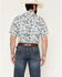 Image #4 - Cody James Men's Botanical Floral Print Short Sleeve Snap Western Shirt, Off White, hi-res