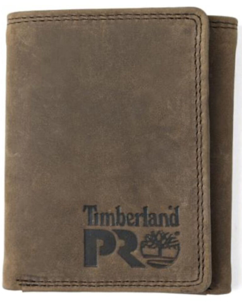 Timberland Pro Men's Dark Brown Basic Trifold Wallet, Dark Brown, hi-res