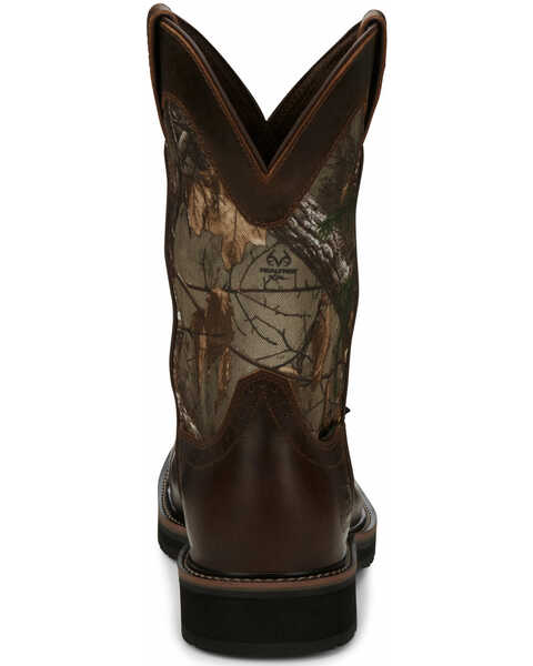 Image #4 - Justin Men's Trekker Waterproof Western Work Boots - Composite Toe, Camouflage, hi-res