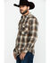 Image #3 - Resistol Men's Richland Ombre Plaid Long Sleeve Western Shirt , , hi-res