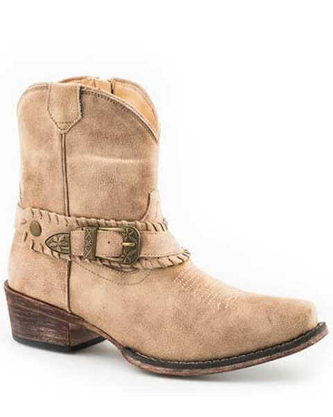 Image #1 - Roper Women's Nelly Fashion Booties - Snip Toe, Tan, hi-res