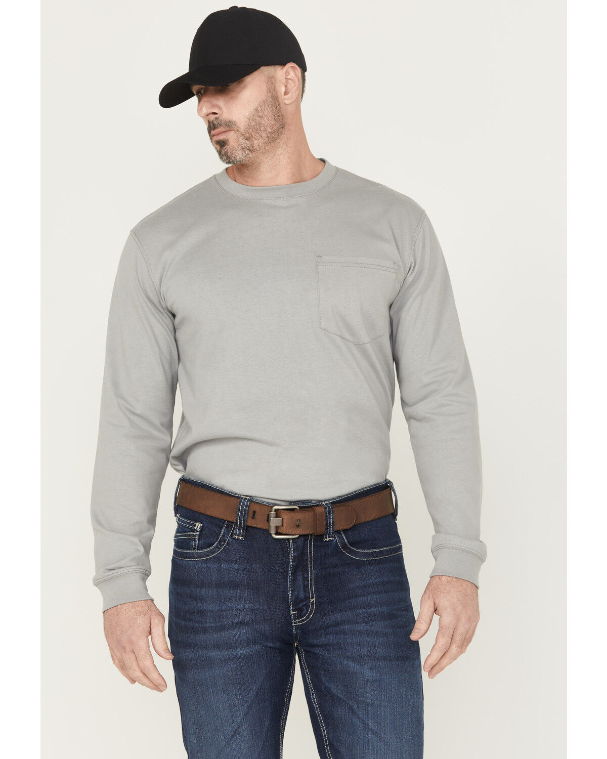 Image #2 - Cody James Men's Old West Graphic Long Sleeve Work T-Shirt, Medium Grey, hi-res