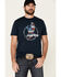 Cody James Men's Navy Star Grab Eagle Graphic Short Sleeve T-Shirt , Navy, hi-res