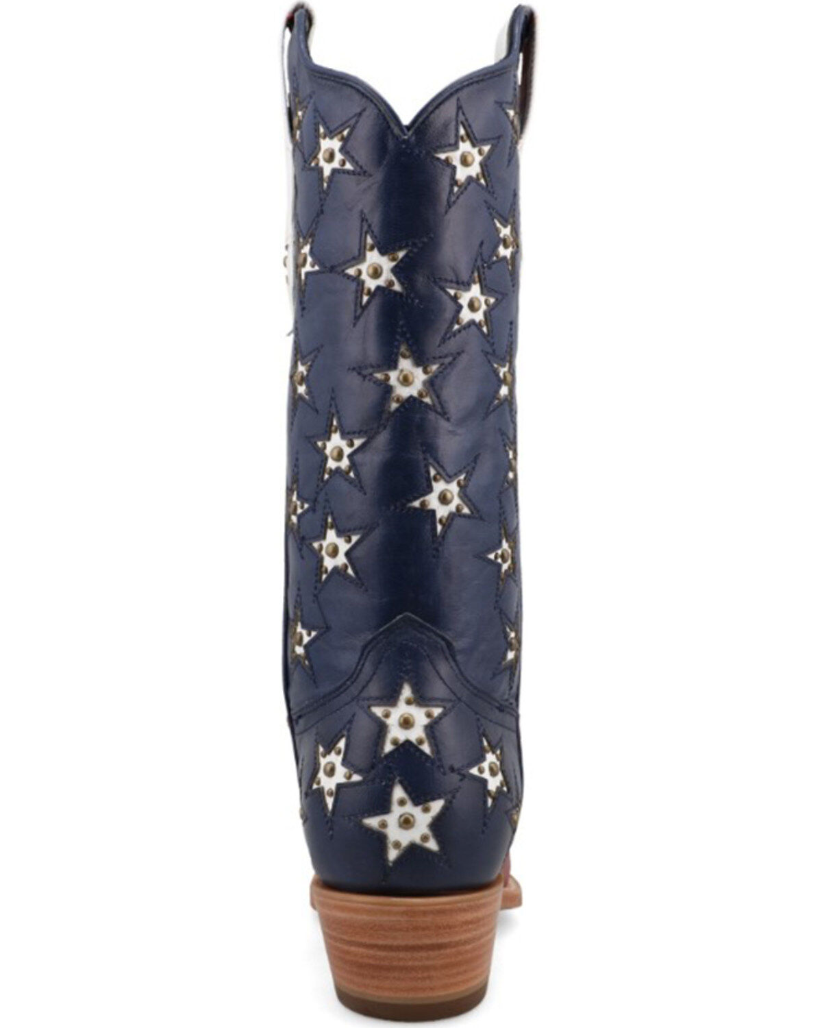 Image #5 - Black Star Women's Marfa Star Inlay Studded Western Boots - Snip Toe, Red/white/blue, hi-res