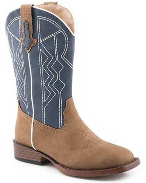 Roper Girls' Cassidy Western Boots - Square Toe, Tan, hi-res