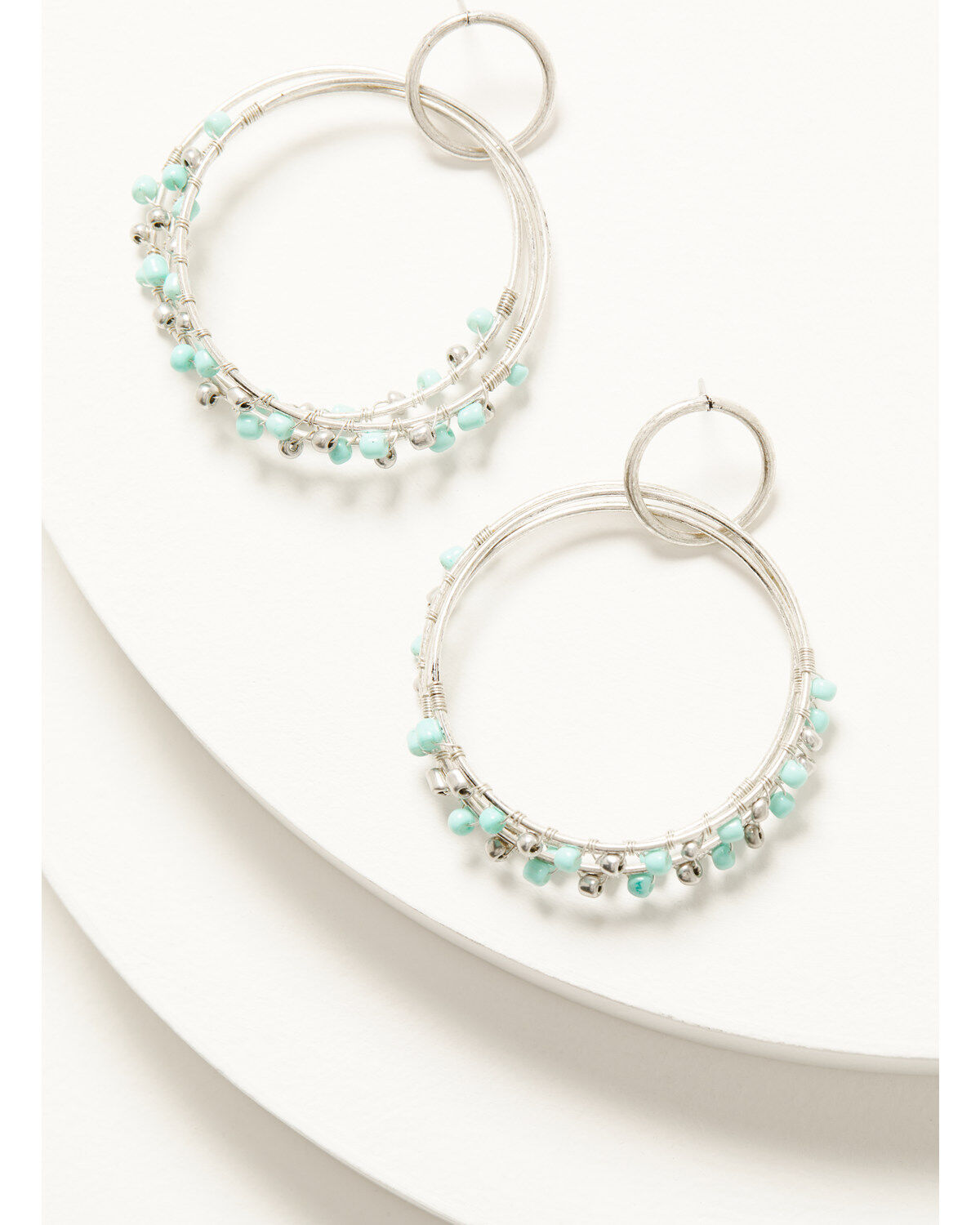 Image #2 - Shyanne Women's Luna Bella Double Hoop Earrings, Lavender, hi-res
