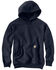 Image #1 - Carhartt Men's Rain Defender Paxton Heavyweight Hooded Sweatshirt, Navy, hi-res