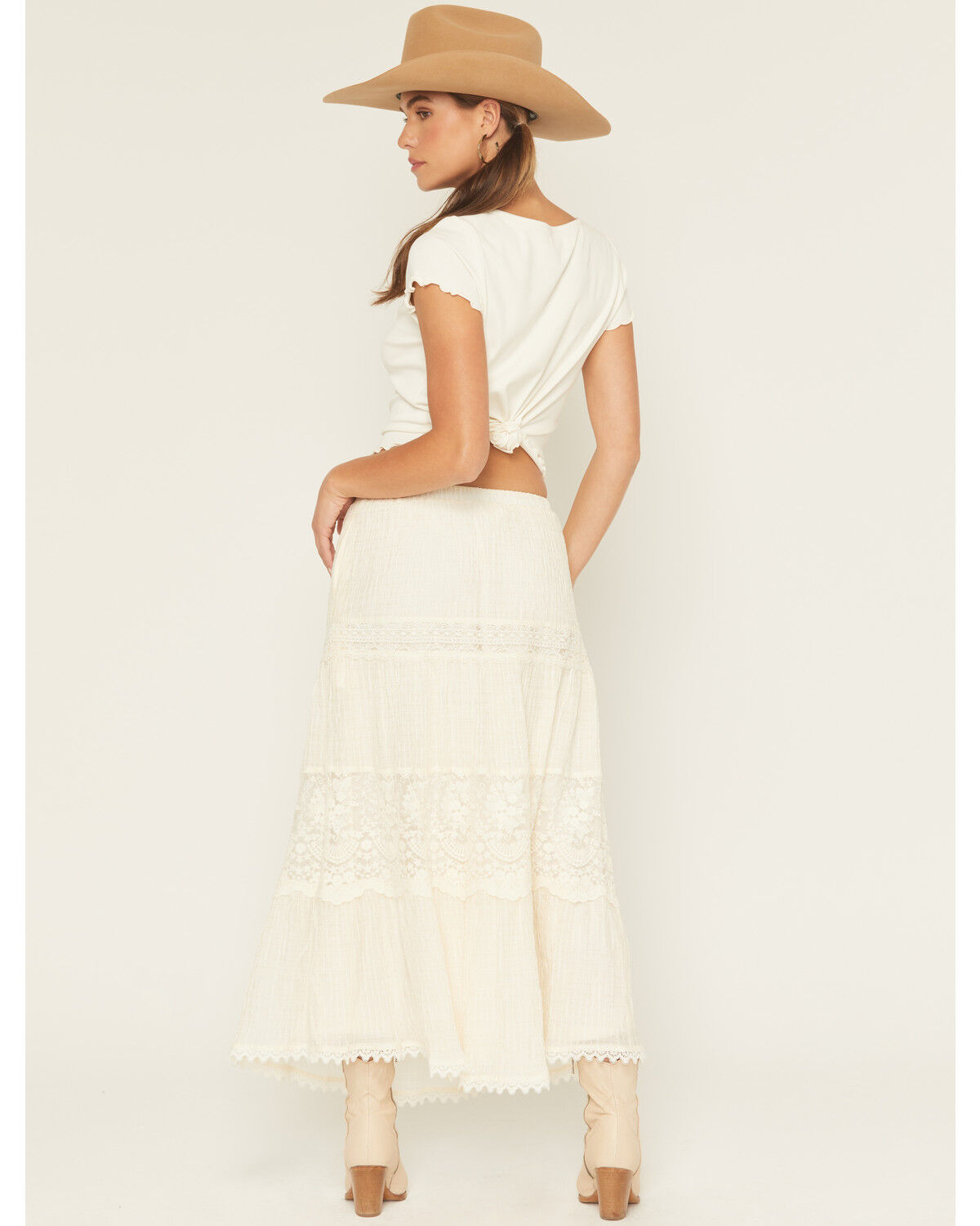 Product Name:  Listicle Women's Tiered Lace Midi Skirt