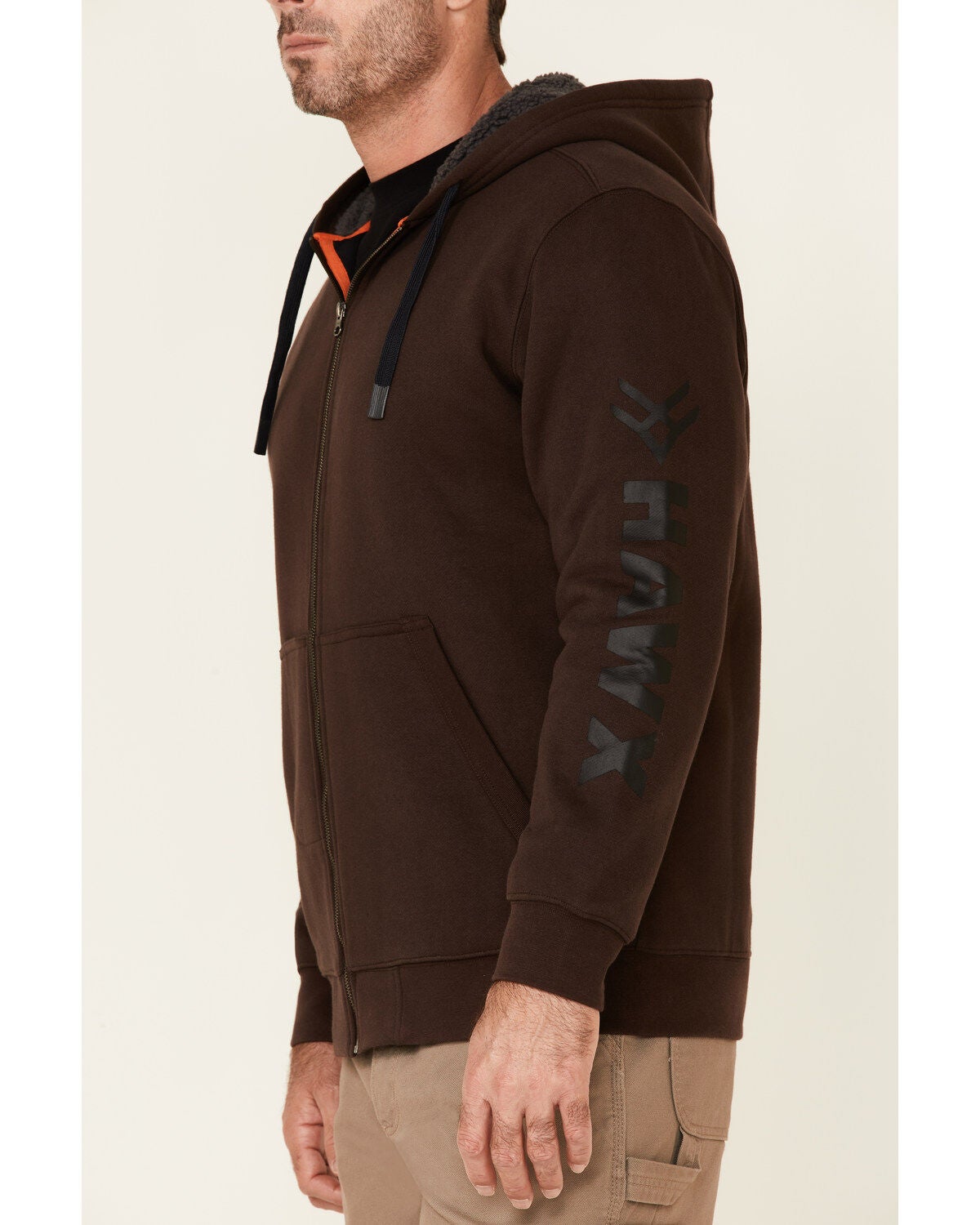 Image #3 - Hawx Men's Brown Martin Insulated Zip-Front Hooded Work Jacket, , hi-res