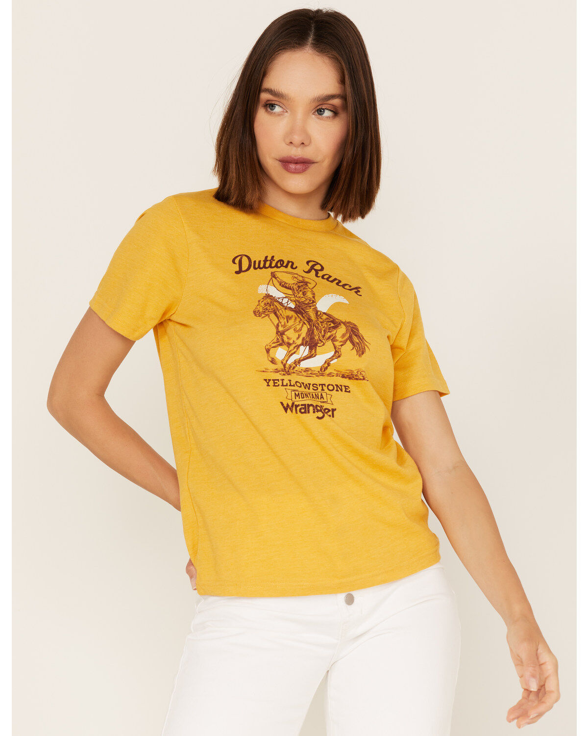 Image #3 - Wrangler x Yellowstone Women's Dutton Ranch Graphic Tee, , hi-res