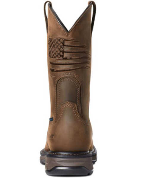 Image #3 - Ariat Men's WorkHog® Patriot Waterproof Western Work Boots - Carbon Toe, Brown, hi-res