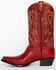 Shyanne® 12" Red Leather Snip Toe Western Boots, Red, hi-res