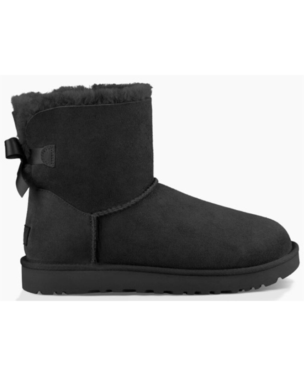 Image #2 - UGG Women's Mini Bailey Bow II Boot, Black, hi-res